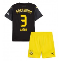 Camisa de Futebol Borussia Dortmund Waldemar Anton #3 Equipamento Secundário Infantil 2024-25 Manga Curta (+ Calças curtas)